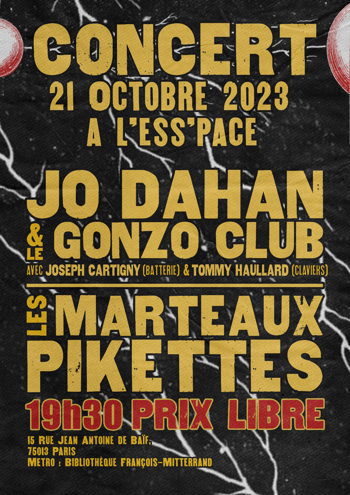Les Marteaux Pikettes - Concert 21 octobre 2023